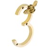 Gold Brass bee House Number with Bee design | 5