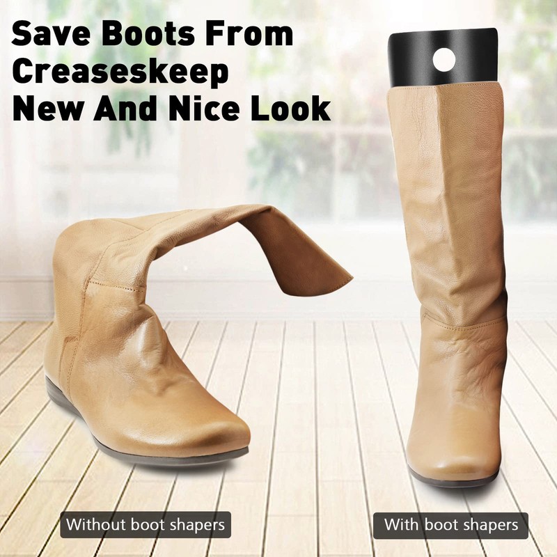 FoldTier 60 Pcs (30 Pairs) Black Boot Shapers Form Inserts