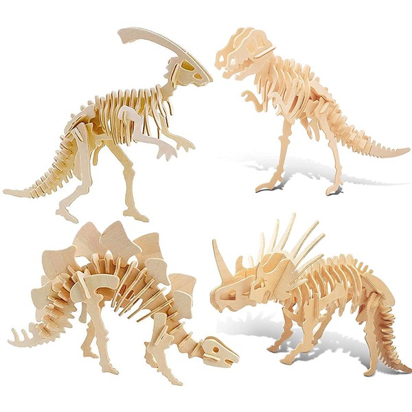 3D Dinosaur Puzzle,Dinosaur Toys,3D Wooden Puzzle,3D Puzzle,Dinosaur Model,Wooden Puzzle for