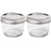 Kerr Wide Mouth Half-Pint Glass Mason Jars 8-Ounces with Lids