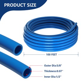 HeSun 1/2 Inch PEX-A Pipe, 100 Feet Pex A Tubing in Blue, for Hot/Cold Water Plumbing, Compatibile with Expansion Plumbing, NSF Certified