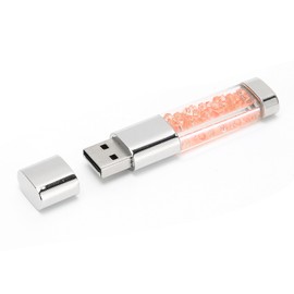 U Disk USB2.0 Car Flash Drive Memory Gift Computer Accessories Perfume Crystal Orange128GB