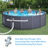 Pool Dual Split Hose Plunger Valve Compatible with Intex Pool