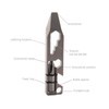 EDC Gear Titanium Pry Bar Multitool Keychain Pocket Screwdriver Mini