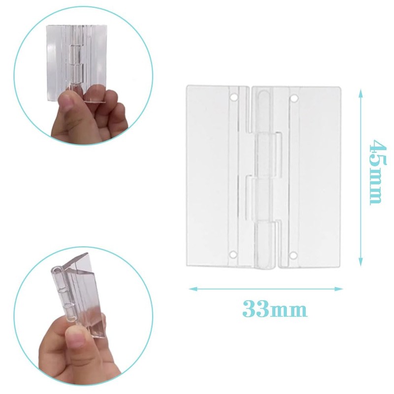 Acrylic Hinge Folding Hinges DIY Parts Folding Parts Transparent Suitable