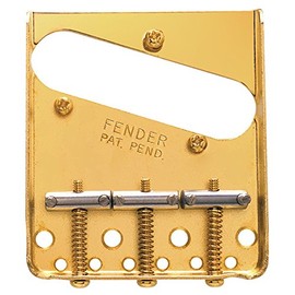 Fender 3-Saddle American Vintage Telecaster Bridge Assembly with Chromed - Gold