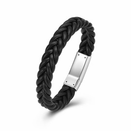 Cremation Jewellery Urn Leather Bracelet for Ashes for Women Men Memorial Keepsake Cuff Bracelet for Ashes, Stainless Steel, No gemstone