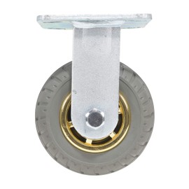 Vestil CST-VE-5X2FF-R Flat-Free Rigid Caster 5 In. Diameter x 2 In. Width 507 Lb. Capacity Gray/Gold