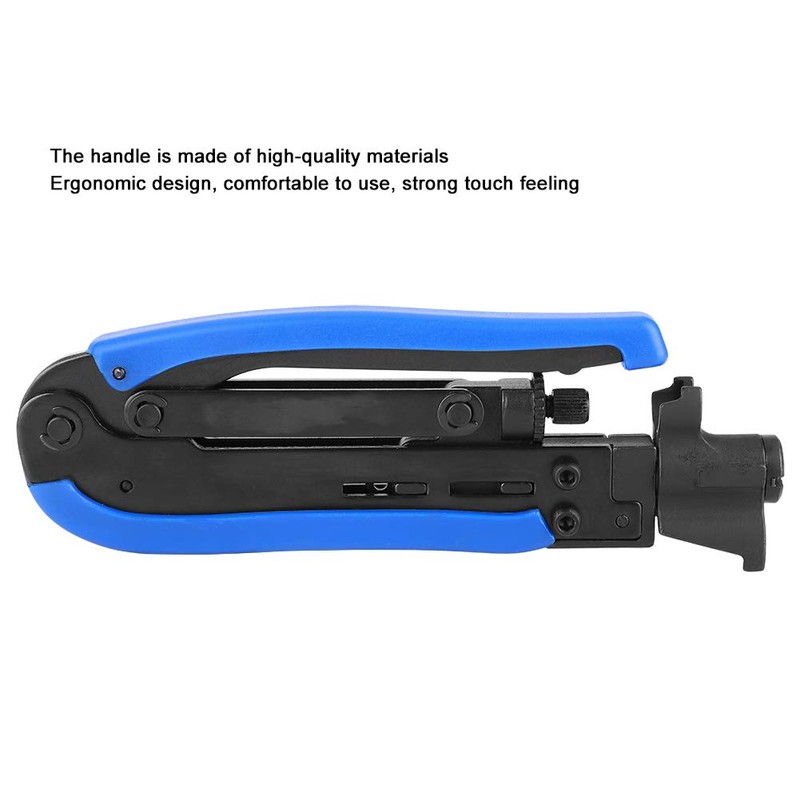 Coaxial Cable Crimping Tool Kit, F-Connector Crimper Wire Stripper Set