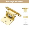 4 Pack 2 Pair Gold Cabinet Hinges - 1/2 inch