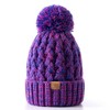PAGE ONE Womens Winter Ribbed Beanie Crossed Cap Chunky Cable