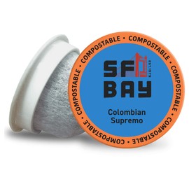 SF Bay Coffee Colombian Supremo, Medium Roast Compostable Coffee Pods, K Cup Compatible including Keurig 2.0, 36 Count