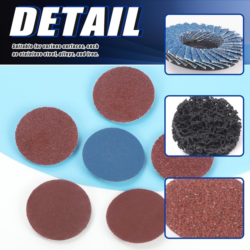 Glarks 79Pcs Sanding Discs Assortment Kit, 2 Inch Quick Change