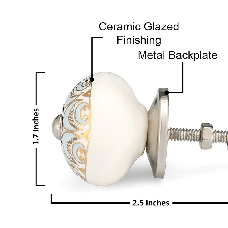 ATCUSA Gold Dresser Knobs for Cabinets and Drawers - Classical