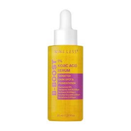 NINELESS-B-Boost 1% Kojic Acid Serum 30Ml, Sérum Iluminador con Niacinamida y Ácido Tranexámico, Hidrata y Reduce Manchas Oscuras, con Péptidos y Glut