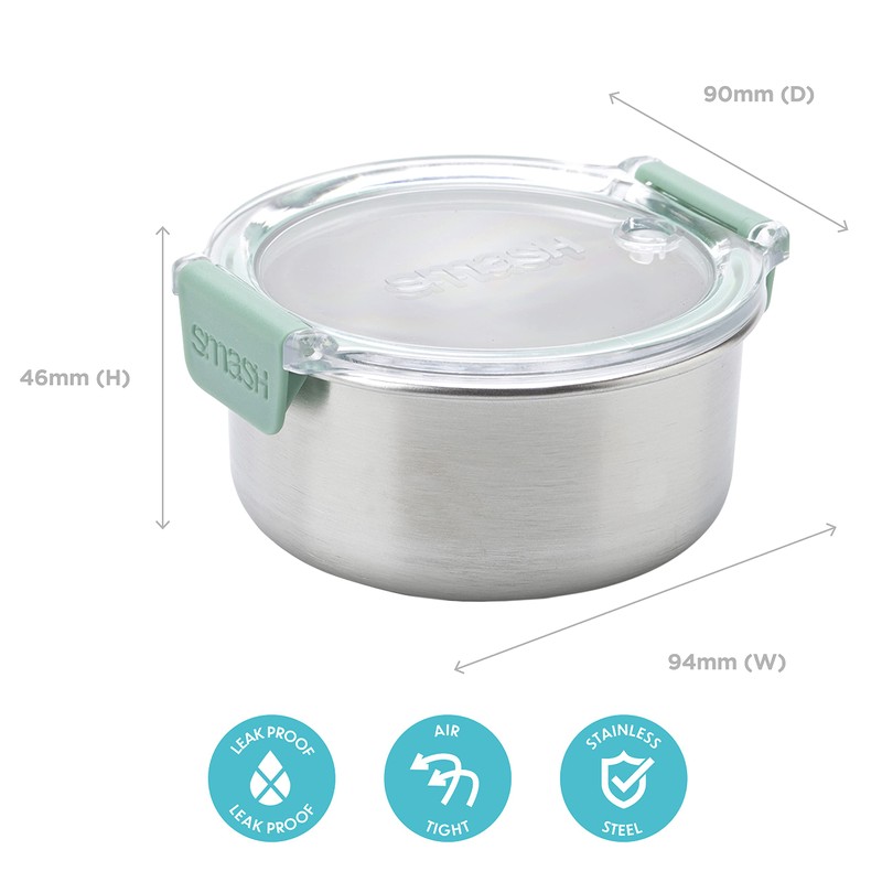 Smash Microwave Safe Stainless Steel Snack Pots