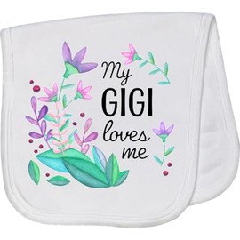 inktastic My Gigi Loves Me Baby Burp Cloth White 43bc7