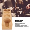 Coffee Tamper Base Multifunction Beech Coffee Distributor Tamping Station Accessories