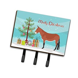 Caroline's Treasures BB9212TH68 Mule Christmas Leash or Key Holder, Triple, Multicolor