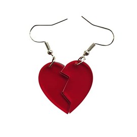 ROSTIVO Broken Heart Earrings for Women Cute Acrylic Dangle Earrings