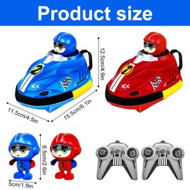 KQWVZ Remote Controlled Mutual Toy Car, Pack of 2 Remote Controlled Car Scooter for Children, Remote Controlled Car with Light Music, Stunt Children's Toy Car, for Boys Girls from 3 Years
