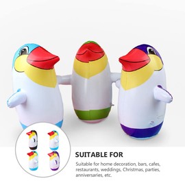 FUNOMOCYA Dorable Tumbler Toy Set 4pcs Penguin Decor Inflatable PVC Toys Educational Tumbler for Boys and Girls Children
