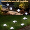 4 Pack Paw Print Solar Light Outdoor,Solar Dog Paw Light