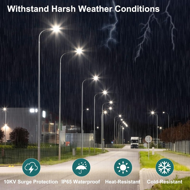 kadision LED Parking Lot Light with Dusk-to-Dawn Photocell, 150W/100W/75W Adjustable