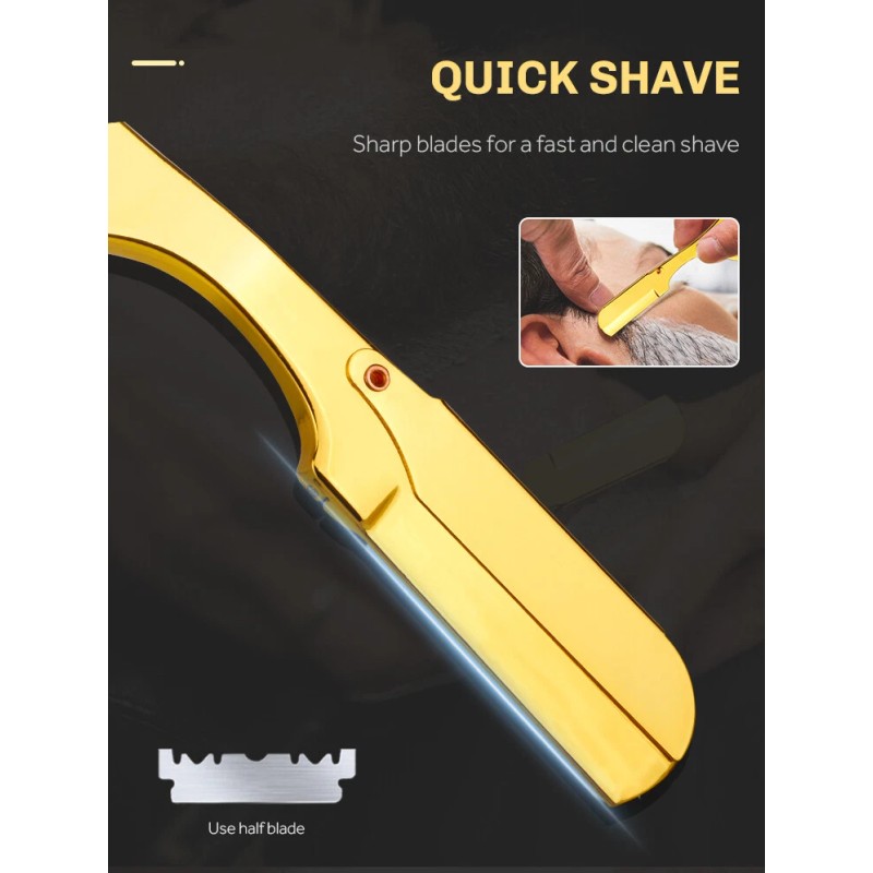 Giovanni Back Katana Straight Barber Razor - Black