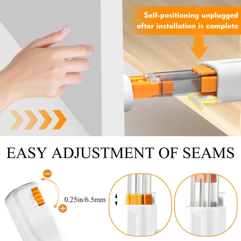SNOMEL 2 Pieces Plastic Push to Open Cabinet Hardware, Rebound