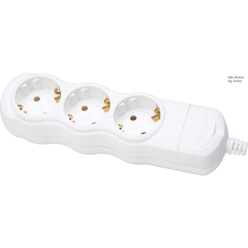 Kopp 120301007, Ciabatta MULTIPRESA A 3 WAY, Without Power Cable