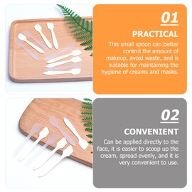 WOONEKY Facial Mask Spoon Set of 200 Beauty Spatula Lotion Scoop Eye Spoon Plastic Skincare Tool