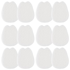GORGECRAFT 9 Pairs Felt Shoe Tongue Pads Non Slip Foot Pad White Self Adhesive Forefoot Ball of Foot Metatarsal Thin Shoe Tongue Pad Foot Cushions Inserts for Men Women Comfort High Heel Shoe