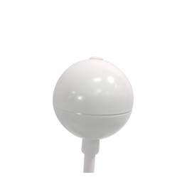 6" Diameter White Ball Flagpole Finial Topper for In-ground Outdoor Flagpoles