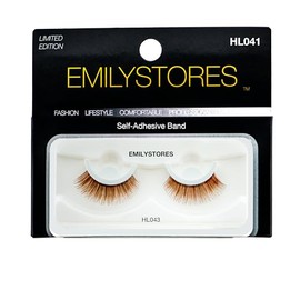 Stick on False Eyelashes Self Adhesive Lashes, Pre-Glued No Glue Needed, Reusable & Lightweight, for Halloween, Cosplay, Festival Makeup (Brown)