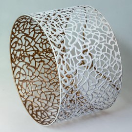 Unique Metal Lamp Shades, Round Drum Hollow-Carved Design for Table and Floor Lamps,Chandeliers/Decorative