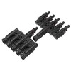 1 Pair Solar Panel Connector T Branch Cable Splitter Coupler