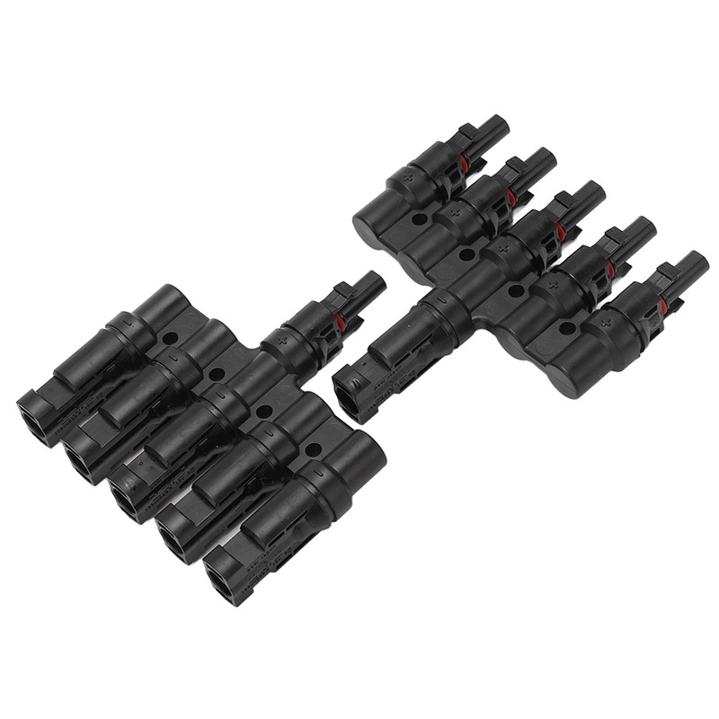 1 Pair Solar Panel Connector T Branch Cable Splitter Coupler