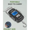 MEIYA Fish Scale 110lb/50kg Digital Fishing Scale with Backlit LCD,