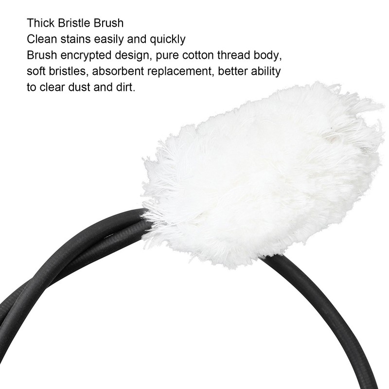 Saxophone Neck Cleaning Brush 50cm Bendable Metal Cotton Thread and