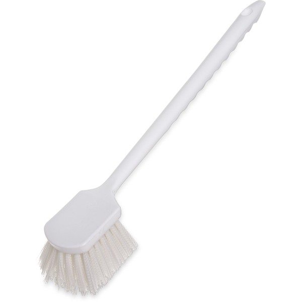 SPARTA Utility Scrub Brush with Polyester Bristles 20" x 3" - White