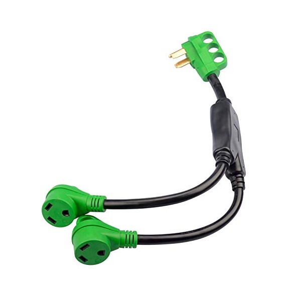 RVGUARD RV Y Adapter Cord 50 Amp 14-50P Male Plug