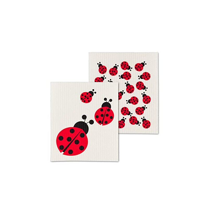 Ladybug Dishcloths. Set of 2