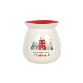 Elegant White Ceramic No Place Like Home Wax Melt Burner Gift Set – 11cm x 10.5cm (1 Pc.) – Premium Design & Stylish Appeal – Ideal for Everyday Use