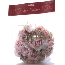 Artificial Pink Rose Decorative Wired Garland Swag ~ Shabby Chic