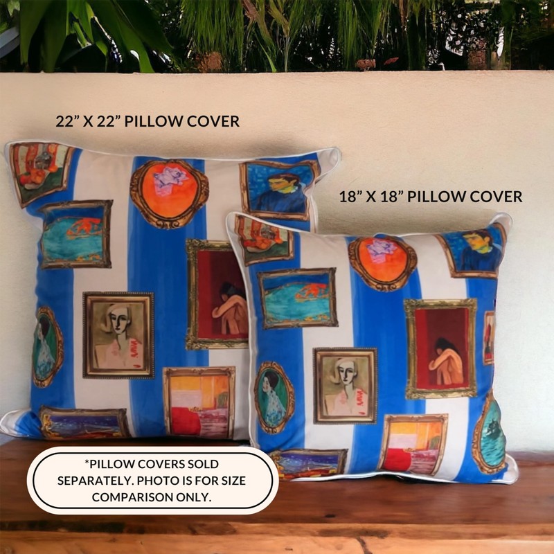 Vanderbeek Art Inspired Decorative Throw Pillow Cover (The Cabana Gallery,