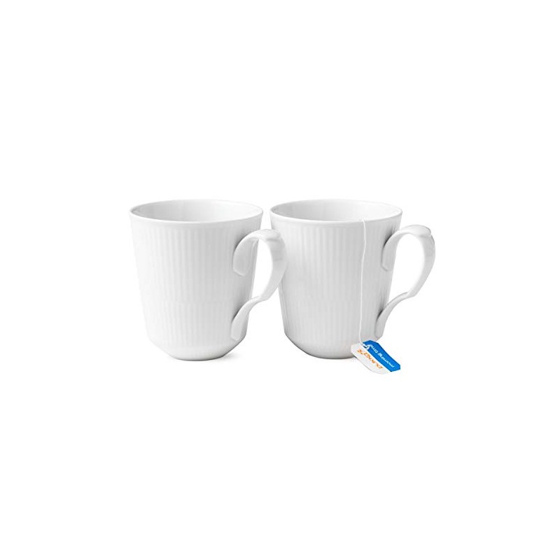 Royal Copenhagen 1016918 White Fluted Pair Mug L Wedding Gift