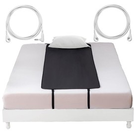 VigorVortex Grounding mat Improve Sleep Earthing Therapy pad with 15ft Grounding Cord and a Grounding Wire with Two Snaps Conductive Carbon Leatherette 28x71in