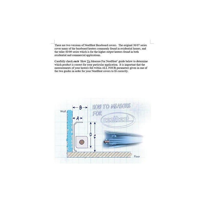 *TALL*NeatHeat TALL Right End Cap Baseboard Heat Cover (refer to