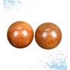 FRCOLOR 2pcs Wooden Massage Balls Round Fitness Hand Exercise Balls